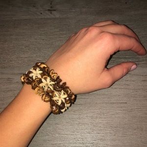Wooden Flower Bracelet